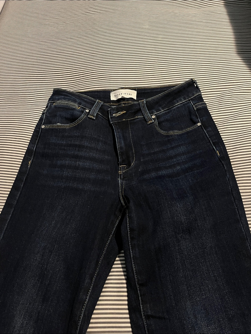Risen jeans from a boutique 
Great shape with some stretch.